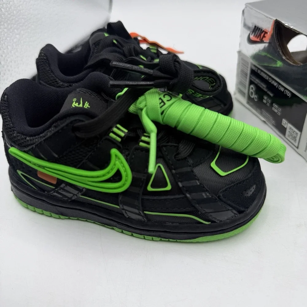 Nike X Off White Rubber Dunk OW (TD) - CW7444 001 - Size‎ 6C